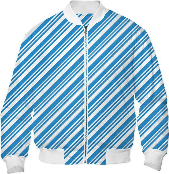 Aqua Blue Diagonal Stripes