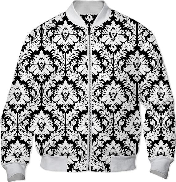 Black and White Damask Pattern