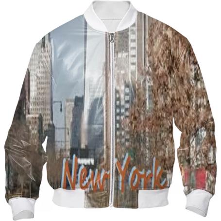 City Scapes New York Bomber Jacket by LadyT Designs
