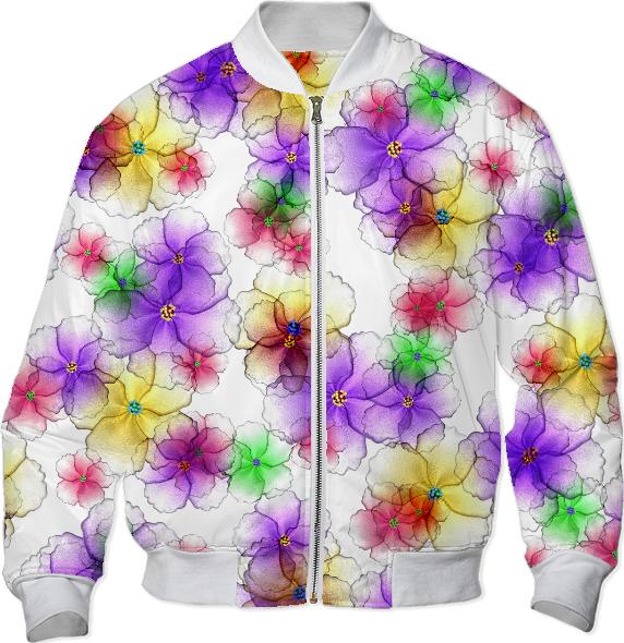 CANDY FLOWERS BOMBER JACKET