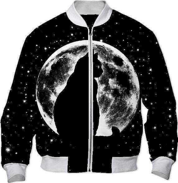 Cat Moon Silhouette Jacket