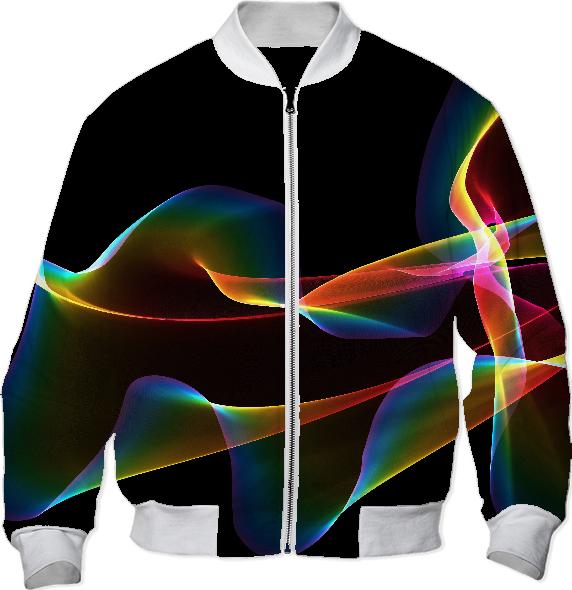 Fluted Cosmic Rainbow Abstract Fractal Winds