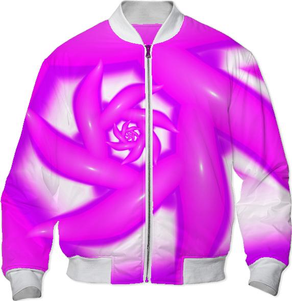 Hot Pink Twist Cool Geometric Fractal Pattern