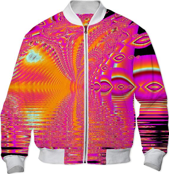 Magenta Boardwalk Carnival Abstract Ocean Shimmer