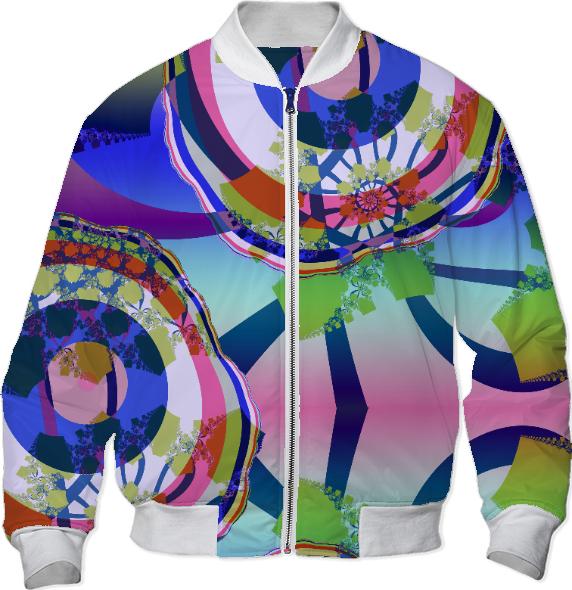 Modern Abstract and Spirals Bomber jacket