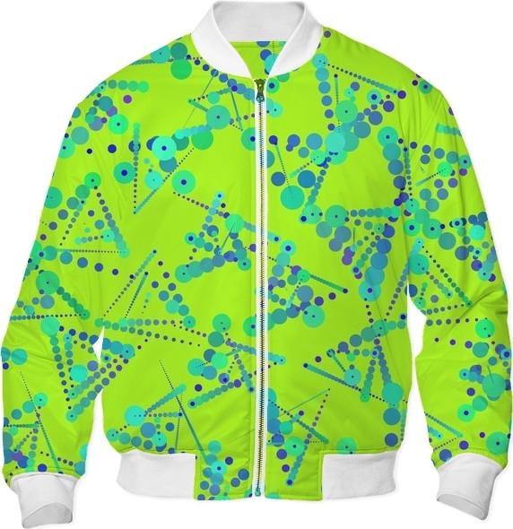 Neon Dotty Abstract Triangles
