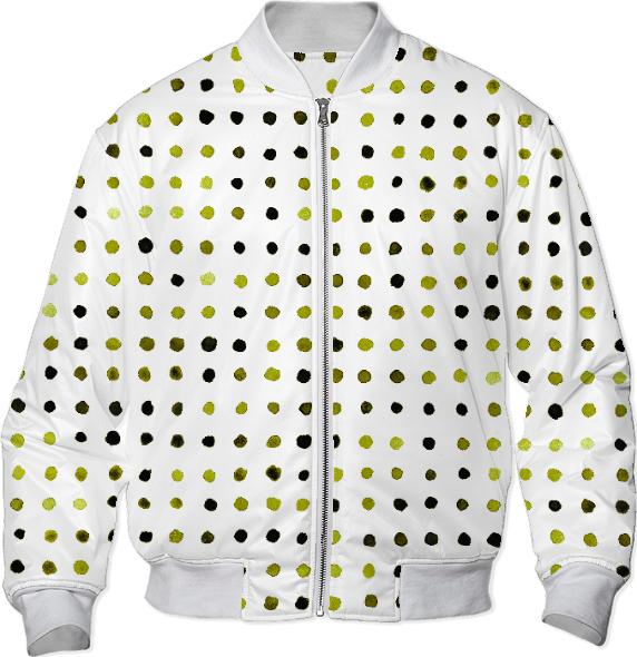 olive dots bomber jacket
