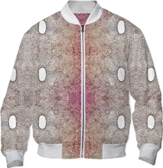 pink net burnout bomber jacket