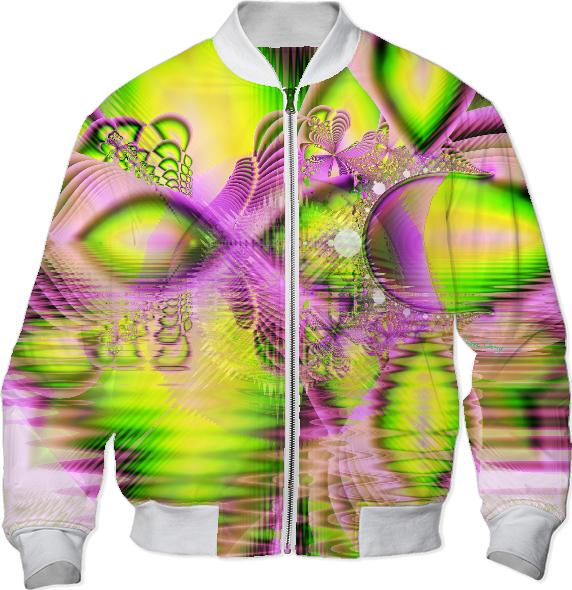 Raspberry Lime Mystical Magical Lake Abstract Fractal