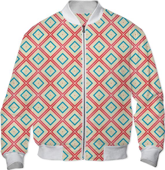 Red and blue rhombus pattern