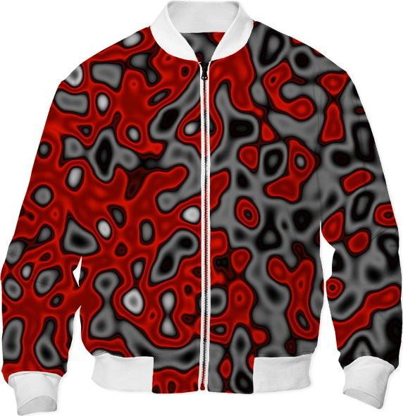 Red Gray and Black Digital Art Abstract