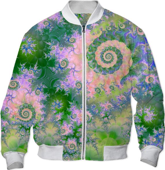 Rose Apple Green Dreams Abstract Fractal Water Garden