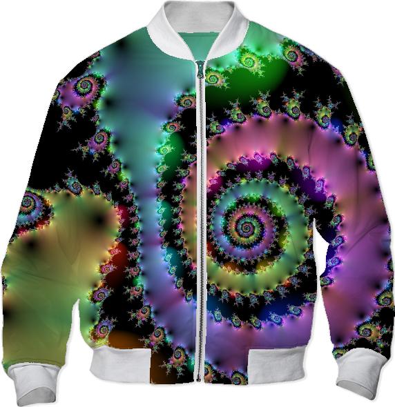 Satin Rainbow Spiral Curves Through the Cosmos