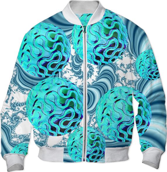 Teal Sea Forest Abstract Fractal Underwater Ocean