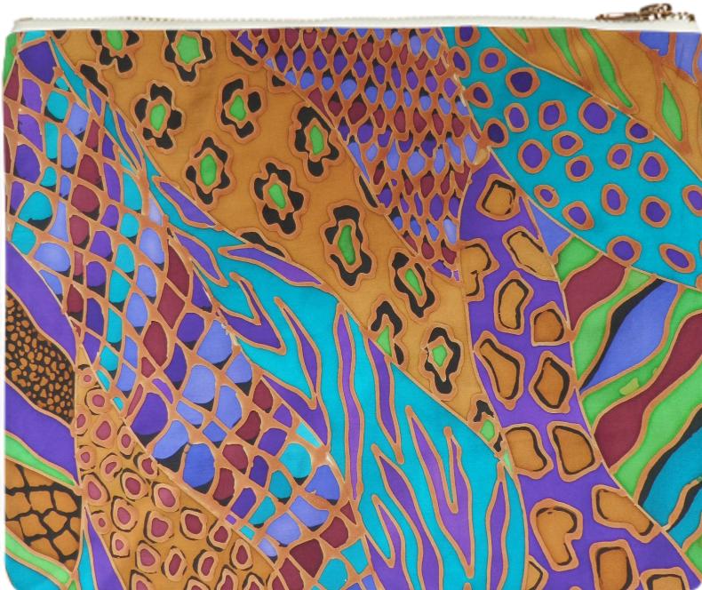 Clutch bag Abstract animal skin grapthic patchwork