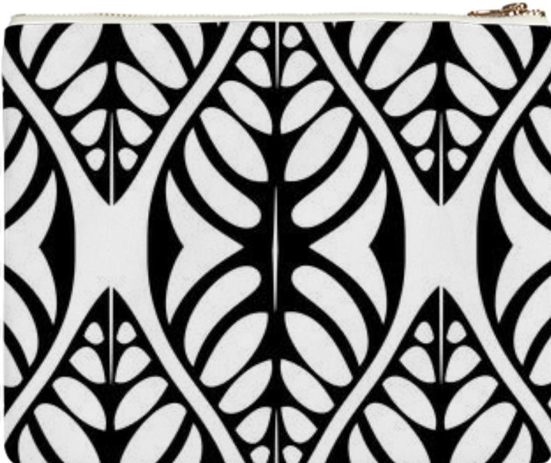 Bold Graphical Leaf in Black and White