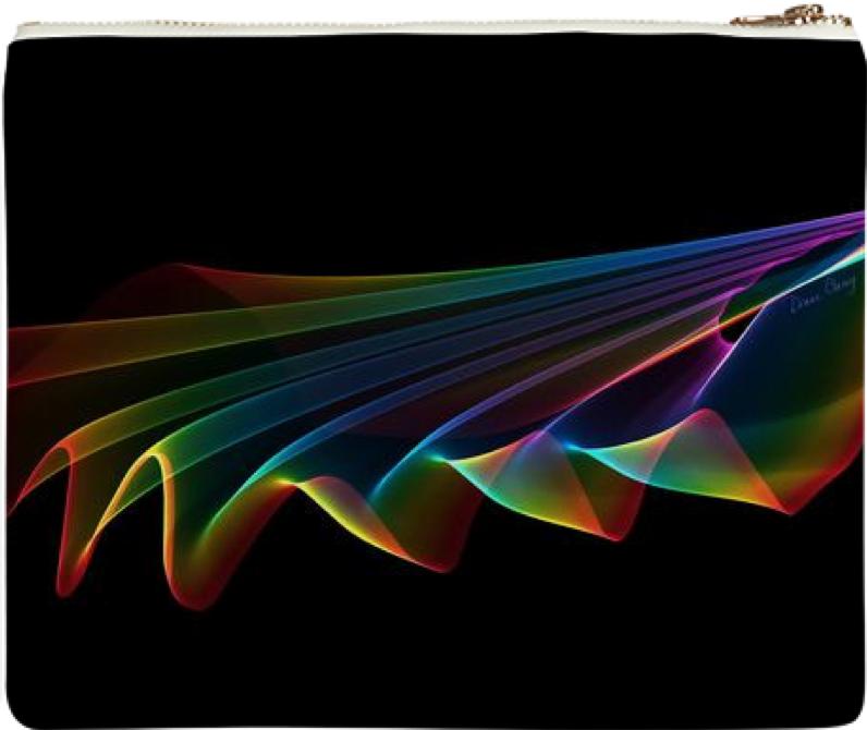 Flowing Fabric of Rainbow Light Abstract Fractal