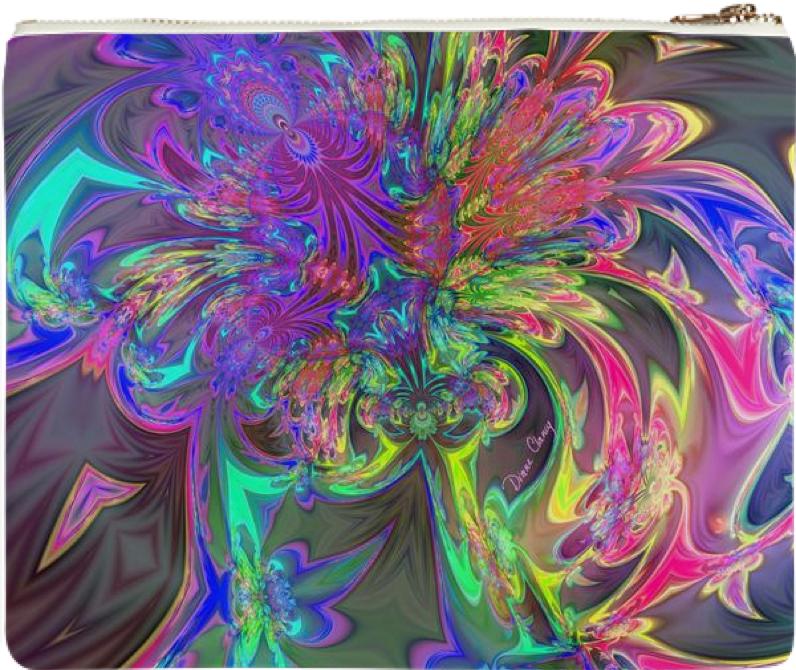 Glowing Burst of Color Abstract Teal Violet Deva