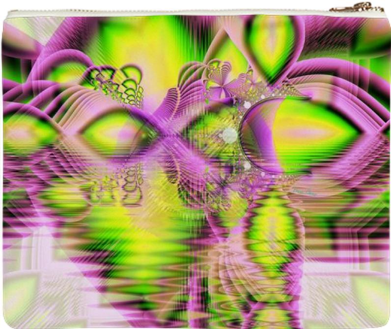 Raspberry Lime Mystical Magical Lake Abstract Fractal