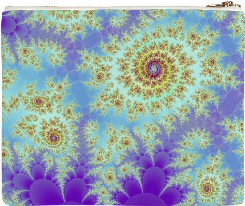 Spirals of Light Abstract Violet Blue