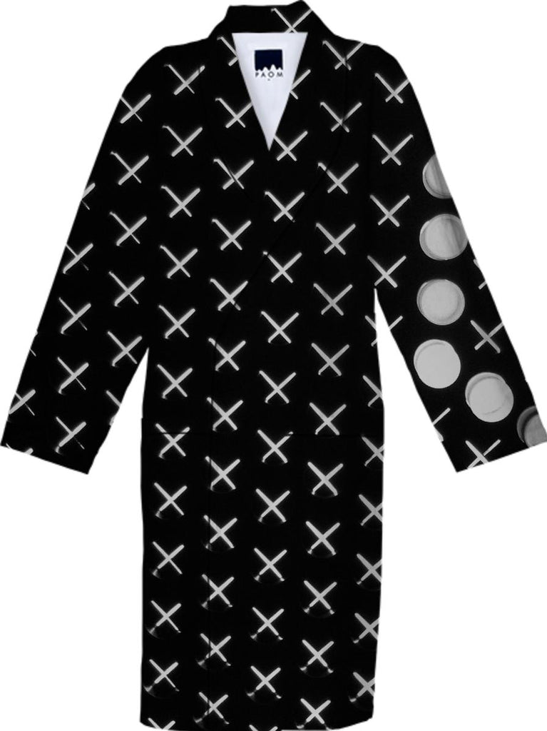 black tic tac toe robe