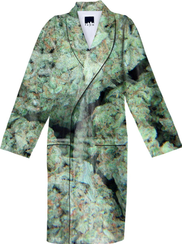 Evil Robot Hustler Marijuana All Over Print Cotton Robe