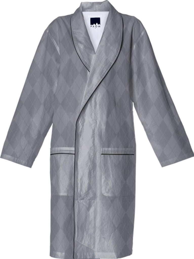Medium Gray Argyle Robe