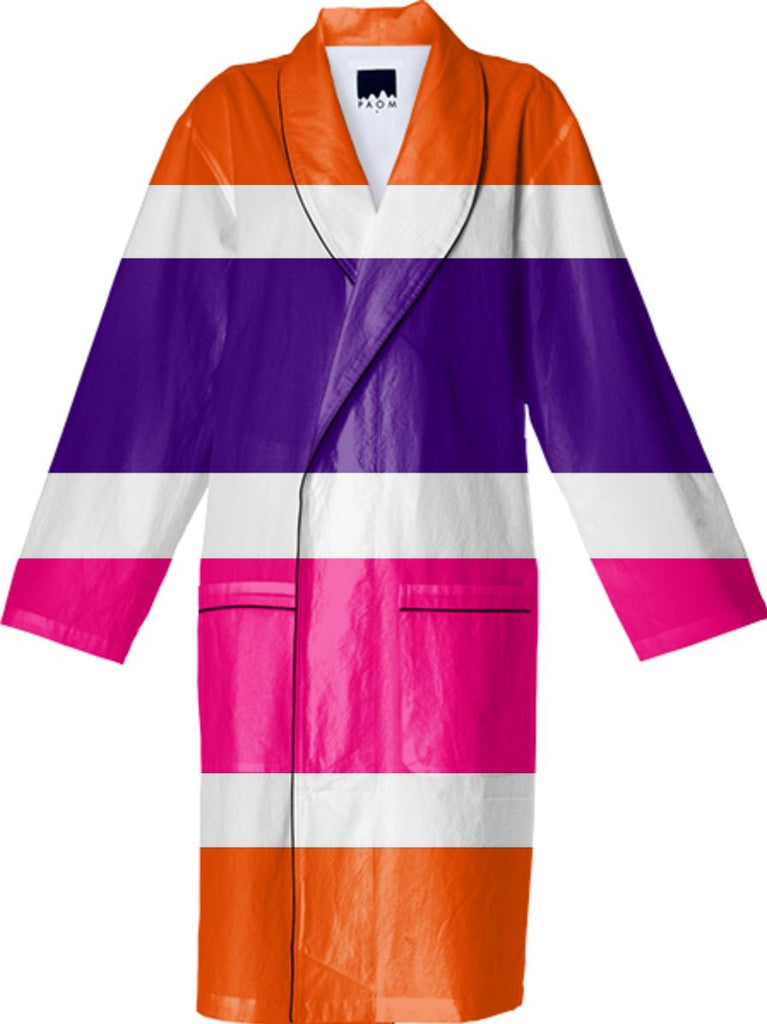Neon orange purple and hot pink robe