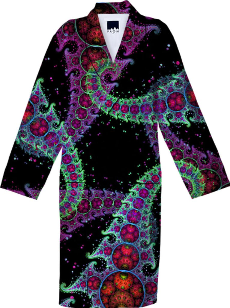 Octopus s Garden Fractal Design Cotton Robe
