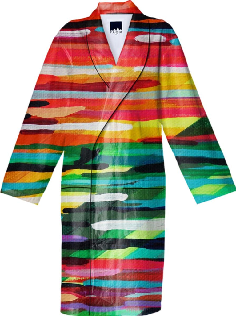 Rainbow Color Bar Robe