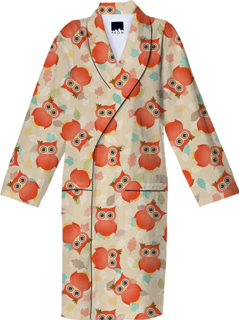 Retro Owls Robe