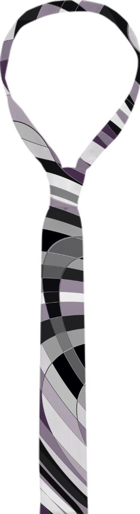 Abstract 360 Plum and Gray Cotton Tie