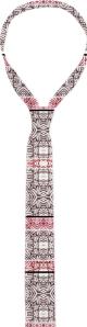 Black and white and red all tiki tie