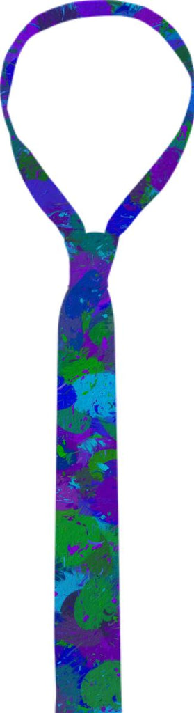 Peacock color splatters 4755 cotton tie