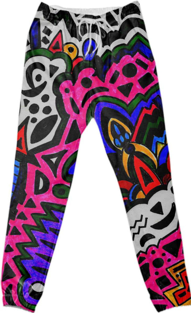 ALIENS AND POP ARTISTS by WBK Cotton Pants