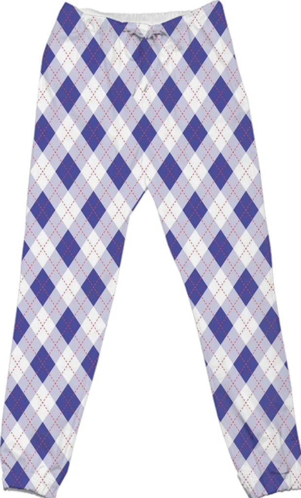 Classic Blue Argyle Summer Pants