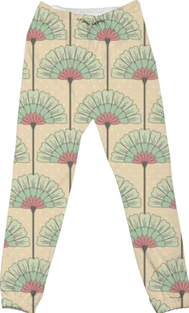 Art Deco Inspired Abstract Floral Pants