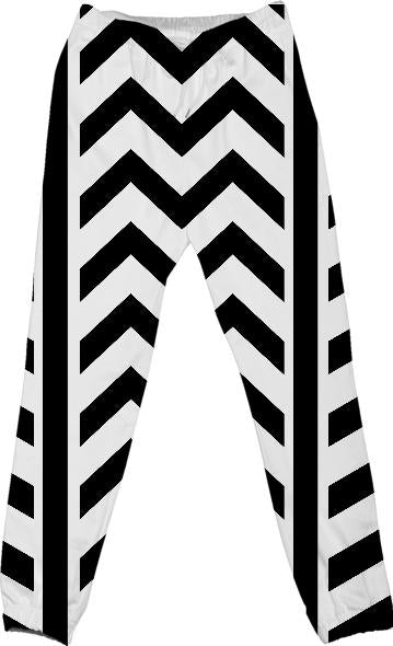 Black and white chevron and stripes design v2