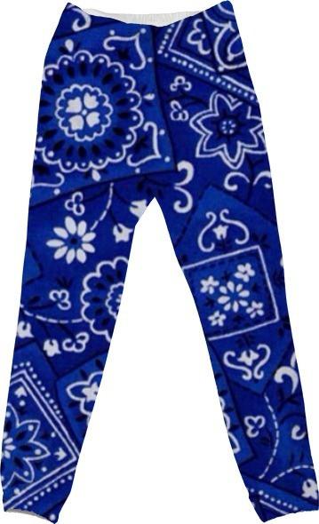Blue Bandana Pants