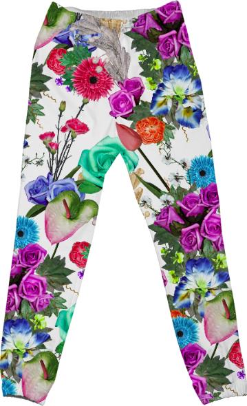 Floral Print with Fake Flowers