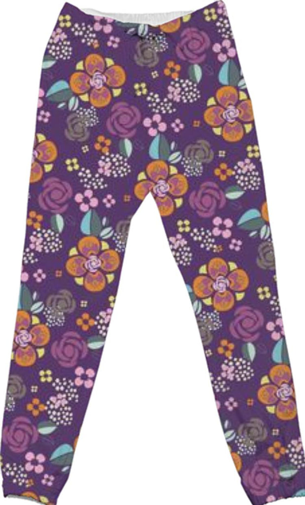 Vintage Purple Floral Pants