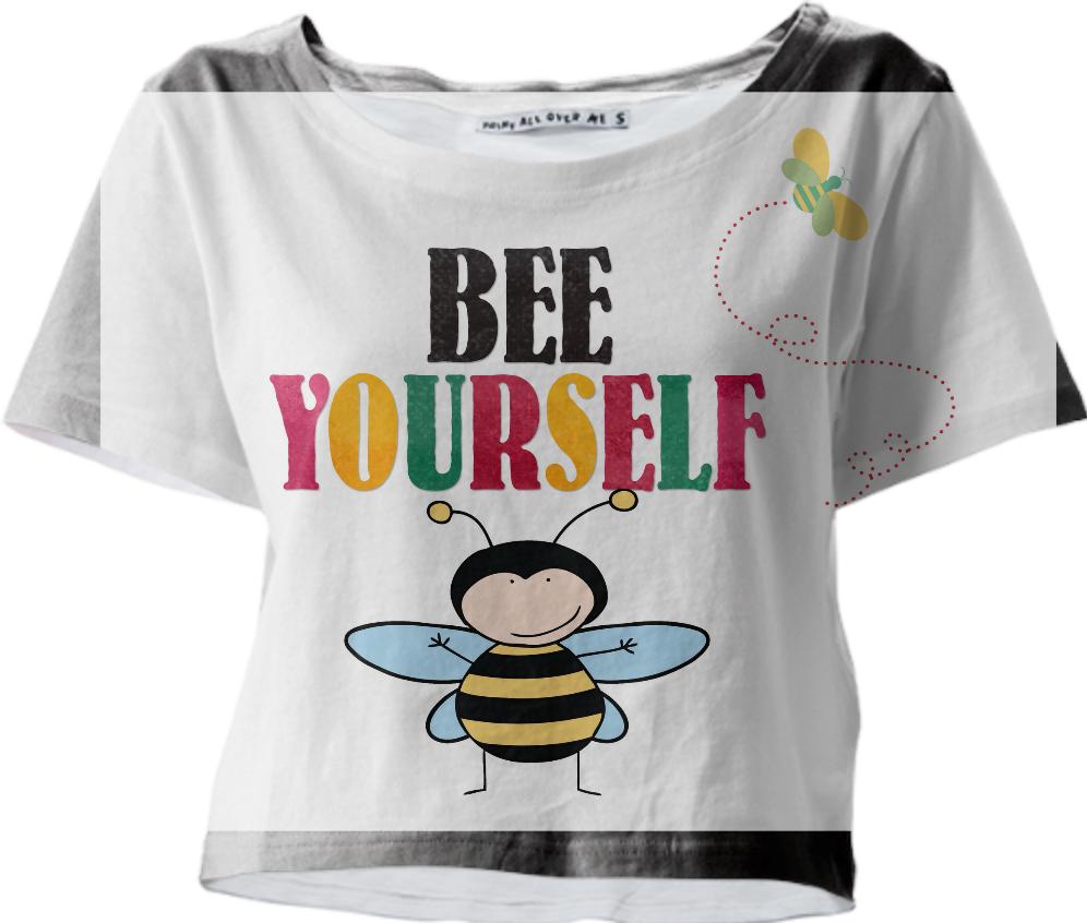 bee yourself crop tee