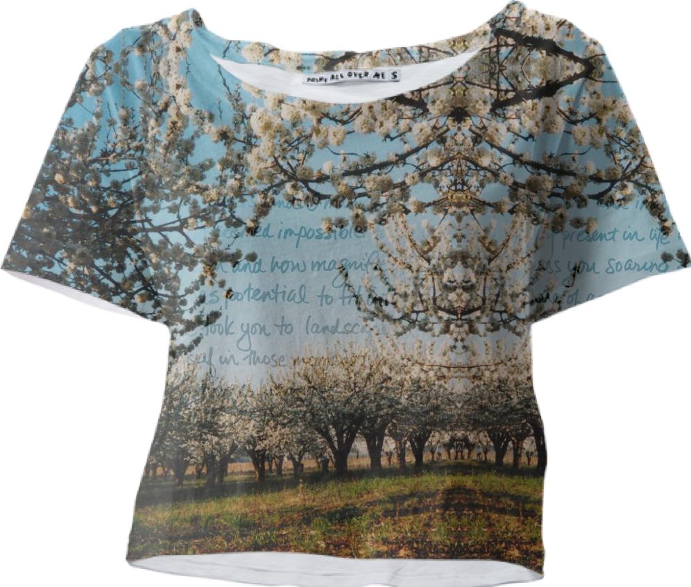 Cherry Blossoms Crop Tee