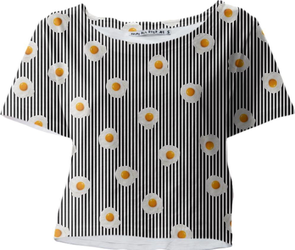 PAOM, Print All Over Me, digital print, design, fashion, style, collaboration, simseema, Crop Tee, Crop-Tee, CropTee, Daisies, spring summer, unisex, Poly, Tops