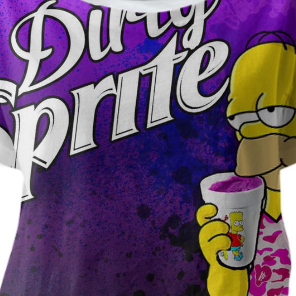 Dirty Sprite Homer Crop Tee