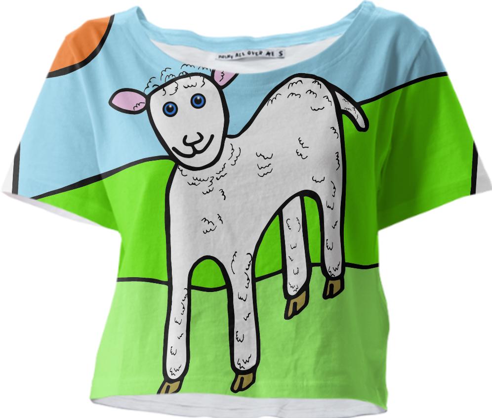 Little Lamb Cropped Tee