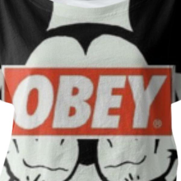 Obey Mickey Crop Tee