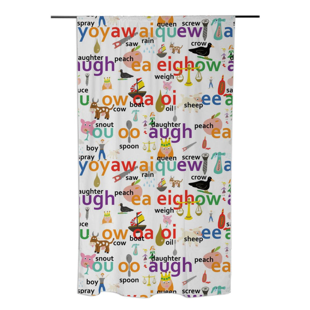 Alphabet more vowel blends inspired curtain