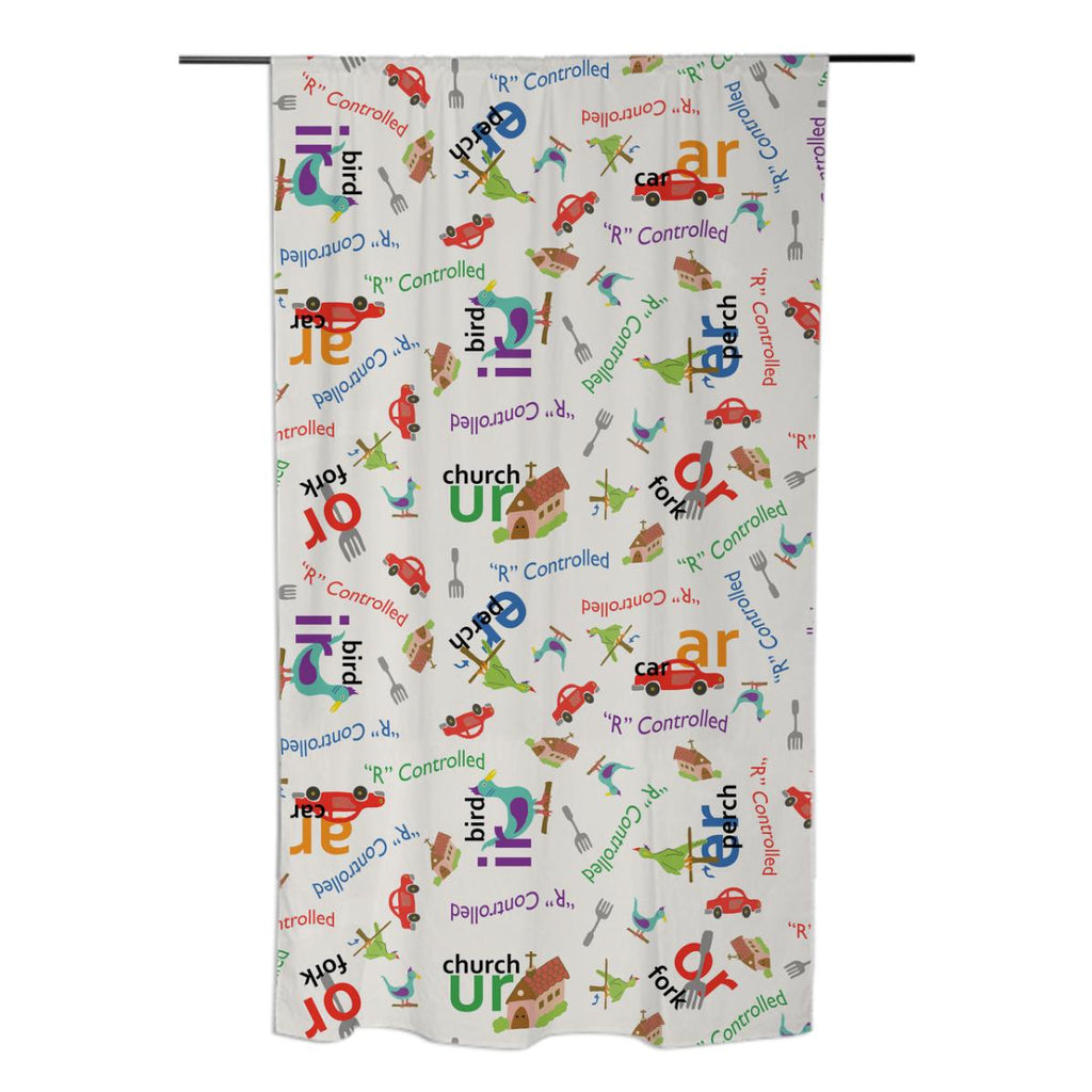 Alphabet R Controlled vowel inspired Curtain