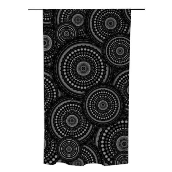 Black and White Mandala Pattern Curtains